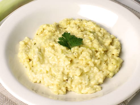 Risotto de Alho Poró E Gorgonzola